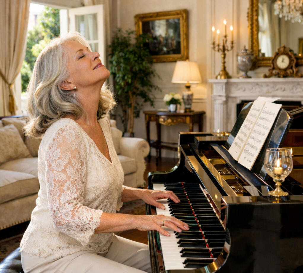 Ein Flügel bringt meine Emotionen in die Welt, ich kann entspannen, abschalten und sie loslassen